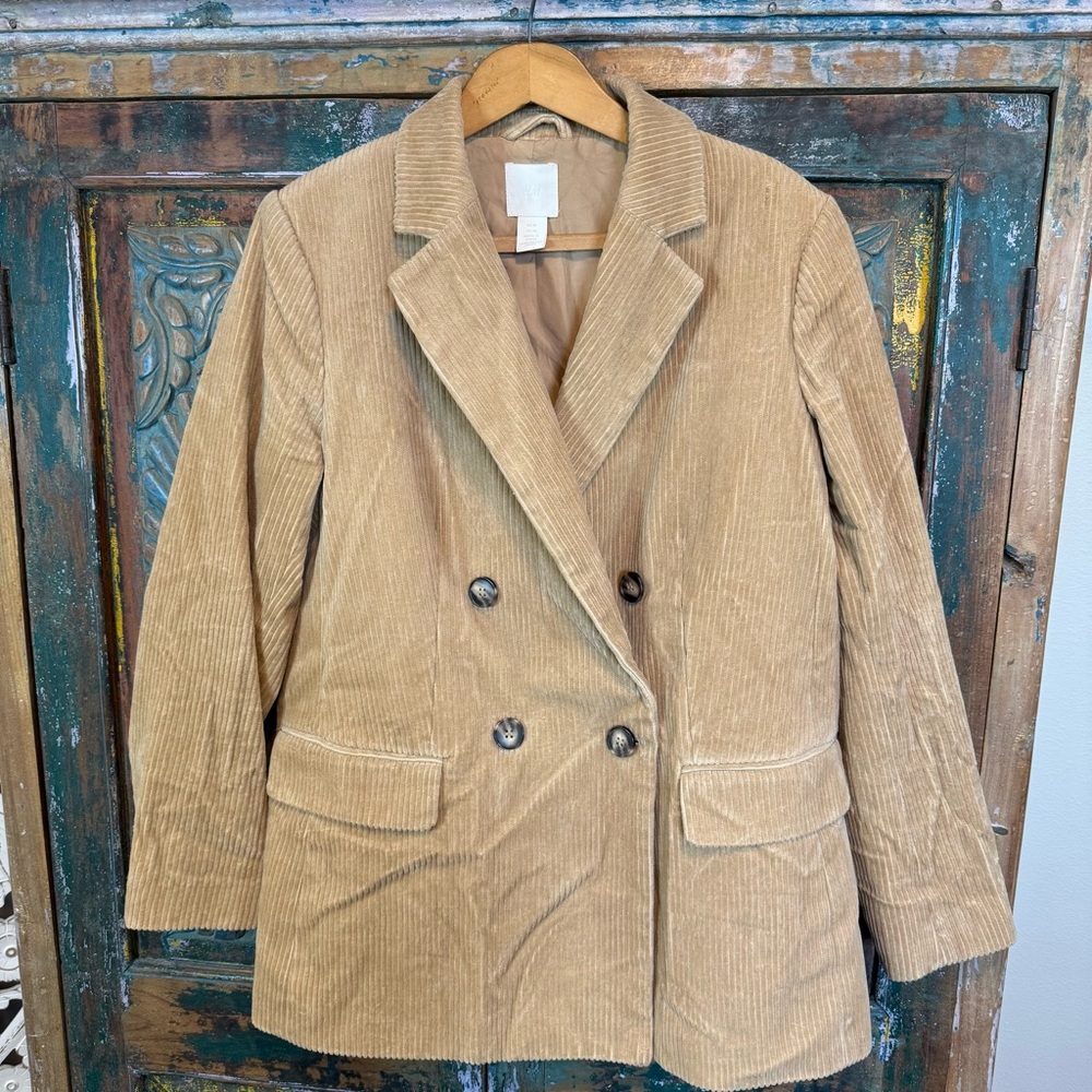 Corduroy Blazer double breasted grandpa Acadamia M